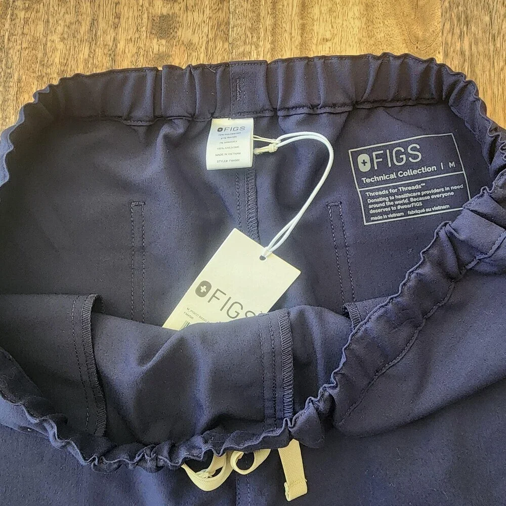 FIGS Pisco Basic Pants Mens Medium Navy Technical Collection Scrubs Workwear